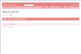 DEAR DIARY DEAR DIARY