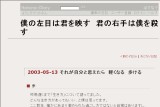 僕の左目は君を映す 君の右手は僕を殺す 僕の左目は君を映す 君の右手は僕を殺す
